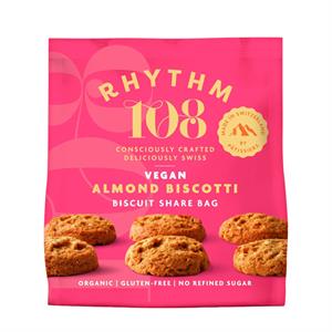 Rhythm Vegan Almond Biscotti Biscuit Share bag 135g